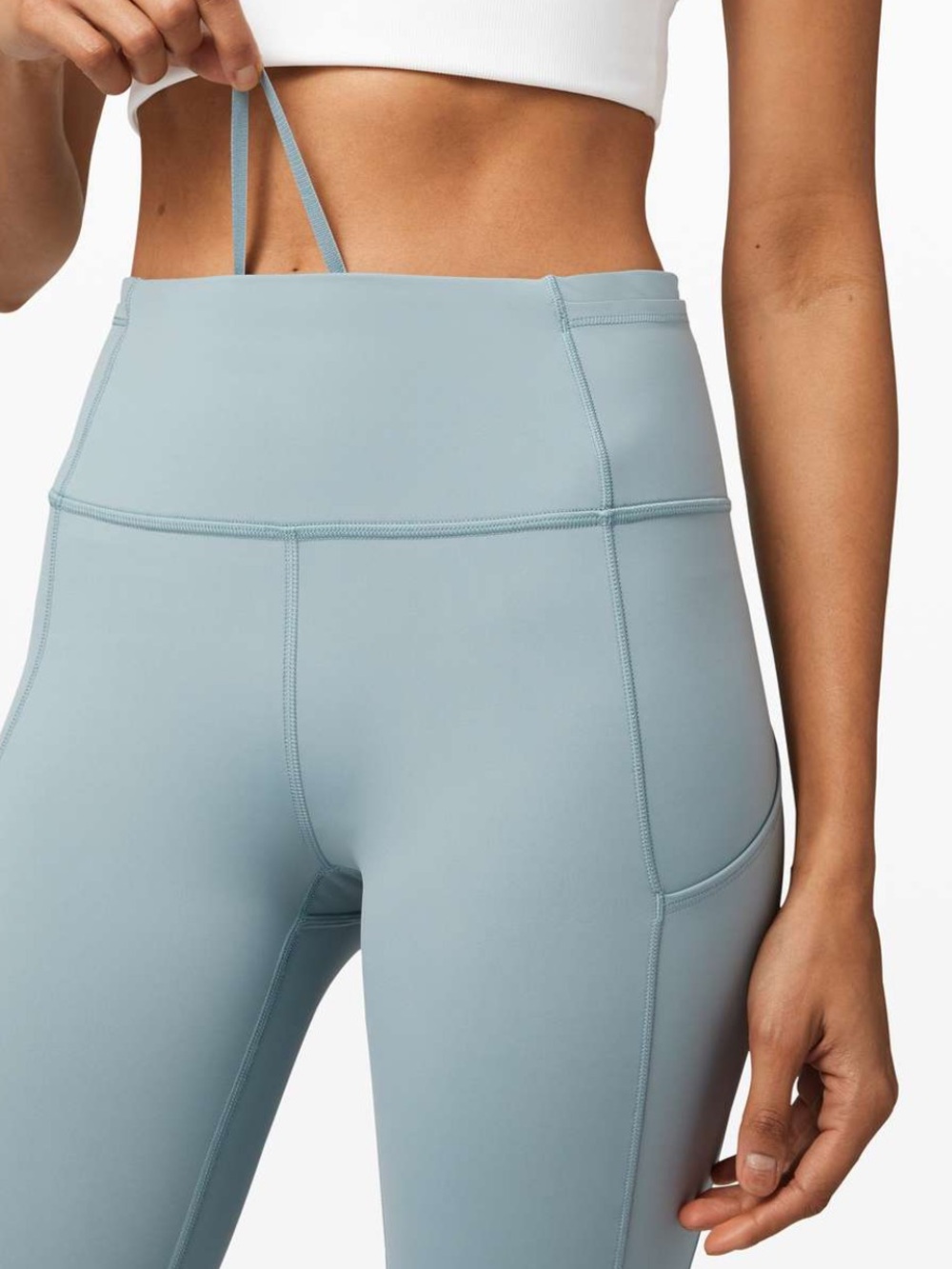 Lululemon fast and free blue cast legging 25" Size 4 light teal - Picture 4 of 10